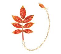 Marcapáginas de metal con colgante de hojas otoñales, marcapáginas de ficción romana, separador lateral para amantes de libros, profesores, adultos, marcapáginas de metal, ligero
