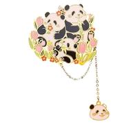 Marcapáginas de metal con diseño de panda, marcadores de página de animales encantadores, marcadores de página de lectura para leer panda creativo marcador de página de metal encantador