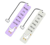 Marcapáginas de metal, de acero inoxidable, 2 páginas creativas, accesorios de broma para hombres, mujeres, profesores, estudiantes, cumpleaños, Navidad, jubilación, graduación