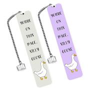 Marcapáginas de metal, divertido marcador de página, accesorio creativo de broma, regalo de herramienta de lectura 2 unidades, artículo novedoso humorístico para hombres, mujeres, profesores