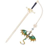 Marcapáginas De Metal, Dragón Marcapaginas Punto De Libro Con Colgante De Piedras Preciosas, Personalizar Espada Bookmark, Para Profesores, Estudiantes, Amantes De Los Libros, Marcador de libros lectu