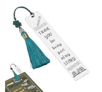 Marcapáginas de metal para profesores, lectura, graduación, , acero inoxidable, regalo de agradecimiento, regalo de agradecimiento en inglés, accesorios escolares, 13 x 2,6 cm, 25 g, inspirador