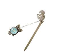 Marcapáginas de metal vintage con colgante de dragón brillante, marcador de página, divisor de páginas para profesores, amantes de los libros, estudiantes, artísticos