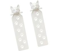 Marcapáginas de para gatitos, marcapáginas decorativos, soporte de página de ficción para libros de texto, ayuda de lectura portátil para amantes de los libros, marcador permanente, 2 uds