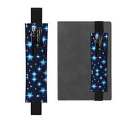 Marcapáginas de piel con diseño de estrella azul de dibujos animados: adecuado para cuadernos, diarios, calendarios, fundas de tableta, lectura, trabajo, etc., Black, Talla única