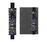 Marcapáginas de piel con diseño de planetas del sistema solar: adecuado para cuadernos, diarios, calendarios, fundas de tableta, lectura, trabajo, etc.