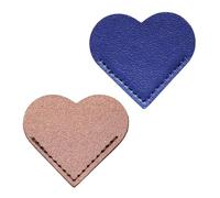 Marcapáginas de piel sintética con forma de corazón, marcadores creativos para páginas de esquina, Biblia para leer, marcadores creativos en forma de corazón para profesores