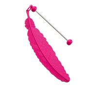 Marcapáginas de plumas con cuentas de metal, con colgante de plumas, para amantes de los libros, lectores, marcadores de moda