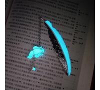 Marcapáginas de plumas del zodiaco para mujeres y hombres, marcapáginas de metal genial que brilla en la oscuridad, marcador de acuario, signo luminoso, constelación, horóscopo, regalos