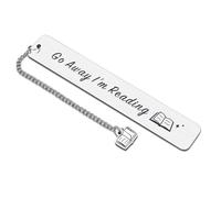 Marcapáginas de regalo inspirador, regalos de lectura para lectores, amantes de los libros, mujeres, hombres, marcapáginas Go Away I'm Reading, regalo para hija, amigos, regalos de cumpleaños de
