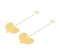 Marcapáginas de vena de hoja de Metal, ingenioso, Vintage, fino, ligero, marcapáginas de hoja hueca para el hogar, 2 uds.