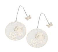 Marcapáginas de vena de hoja, juego de 2, diseño hueco de metal vintage con dije de mariposa, marcapáginas elegante y duradero para amantes de los libros, lectores, escritores,