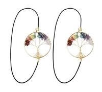 Marcapáginas elástico, 2 unidades con elástico y diseño de árbol vintage para soporte útil, marcapáginas con cristales para los amantes de los libros, para agenda, bolso, notas, diario y objetivos