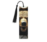 Marcapáginas estereoscópicos de madera impresos de doble cara con diseño de osos que rompen a través de las paredes, 5 unidades, regalos para mujeres para amantes de los libros, accesorios geniales