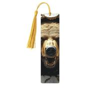 Marcapáginas estereoscópicos de madera impresos de doble cara con diseño de osos que rompen a través de las paredes, 5 unidades, regalos para mujeres para amantes de los libros, accesorios geniales