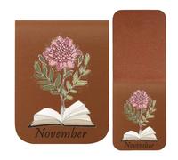 Marcapáginas Estéticos,Clip de Flor en Cuero PU | Marcapáginas Magnéticos Bonitos | para Niños, Niñas, Adolescente, Hombres, Mujeres, Profesor, Lectura, Escuela, Trabajo, Estudio, Planificador,