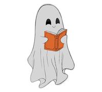 Marcapáginas fantasma de Halloween, 10 cm, acrílico transparente, marcador de lectura de fantasma, divertido marcador de página de Halloween para estudiantes, niños, profesores, accesorio de lectura