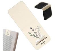 Marcapáginas Floral,Clip de Página Retro de Piel PU,Marcapáginas Magnéticos Vintage para Lectura - Para Niños, Adultos, Estudiantes y Amantes de la Lectura en Escuela, Trabajo y Hogar