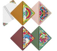 Marcapáginas Gem Art - Kit Marcapáginas De Esquina Con Gemas De Bricolaje, Juego Artesanal Triangular De Cuero PU, Marcapáginas Bordado Con Diamantes De Diamantes Hecho A Mano, Proyecto De Pintura