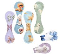 Marcapáginas Golden Retriever para mujeres y hombres, 6 marcadores magnéticos plegados para amantes de los libros, estudiantes, profesores, lectura, 3.9 x 1.2 pulgadas