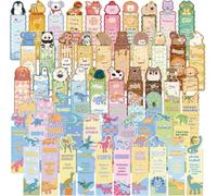 Marcapáginas Infantiles Animales Divertidos para rascar - Set de 60 marcadores de Libros Resistentes con Frases motivadoras - Tamaño Ideal para Cuentos Escolares y Lectura Diaria