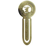 Marcapáginas inspirado en Outlander chapado en oro de 24 quilates, diseño tradicional escocés Clan Fraser 'Je Suis Prest' - 'I Am Ready'