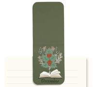 Marcapáginas magnéticas de cuero con flores, motivos florales, marcadores de página magnéticos alfabeto de 12 meses | Perfecto para estudiantes universitarios, profesores, mujeres, hombres