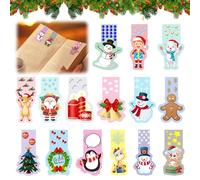 Marcapaginas Magnetico, 30 piezas Marcadores Magnéticos de Navidad, Marcapaginas,Marcadores MagnéTicos Coloridos, Marcapaginas Niños, Patrón de Reno Muñeco de Nieve SantaLectura Oficina Papelería