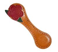 Marcapáginas magnético | Magnético de piel con motivo floral, marcapagine retro para la lectura, para profesores, escritores, lectores, cuaderno, diario, novela, viaje, oficina, escritorio