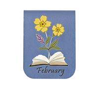 Marcapáginas magnéticos, 8 x 3 x 0,3 cm, de piel sintética, con imán portátil, con diseño ligero de 30 g, para diario, oficina, álbum de recortes, planificador, sobre