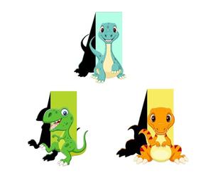 Marcapáginas magnéticos para niños - 3 piezas Marcapáginas con motivos de dinosaurios y animales