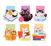 Marcapáginas Magnéticos Para Niños - Señaladores para Páginas con Diseño de Gato | Marcapáginas para la Lectura | Para El Rincón De Lectura, Diario, Planificador, Escuela, Iglesia, Club Y Biblioteca