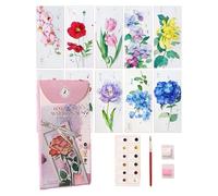 Marcapáginas para leer - 10 piezas de acuarela | Accesorios para marcapáginas Accesorios estéticos para mujeres, estudiantes, niños, maestros, suministros escolares, lectoras, regalo
