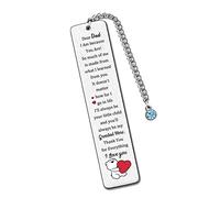 Marcapáginas para papá, regalo para el día del padre, agradecimiento, papá, mi mejor héroe, marcapáginas de cumpleaños, jubilación, agradecimiento, familia, citas, recuerdo, libro de Acción de Gracias, accesorio de niños