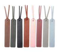 Marcapáginas Rectangulares De 8 Piezas, Marcapáginas De Piel Sintética, Marcapáginas De Lectura, Marcapáginas De Diseño Simple, Accesorios De Lectura