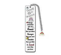 Marcapáginas regalos de cumpleaños inspiradores hijo hija adolescentes feliz 18 cumpleaños regalo personalizado hermano hermana amante del libro marcapáginas Rainbow Keepsakes to Best Friends sobrina sobrino mejor amiga (18)