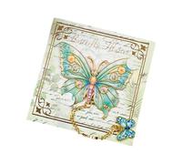 Marcapáginas retro de metal con colgante de cadena, forma de mariposa, marcador de página de ficción novedoso para amantes de los libros de metal