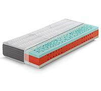 Marcapiuma - Colchón Individual Memory + látex Gel 80 x 200 x 22 cm - Celebration - H3 rígido - Dispositivo médico deducible - Revestimiento Plateado desenfundable - 100% Fabricado en Italia