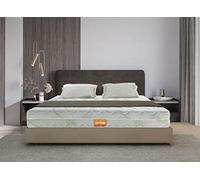Marcapiuma - Colchón viscoelástico Matrimonio 180x200 alto 21 cm RAINBOW H2 Medio 5 zonas Ergonómico Memory Antiácaros Antialérgico Funda Aloe desenfundable 100% Fabricado en Italia