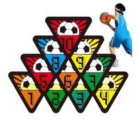 Marcas de baloncesto, marcas de suelo numeradas - marcadores de entrenamiento deportivo multi-colorante - marcador de entrenamiento deportivo, puntos de número plano, marcado para lecciones