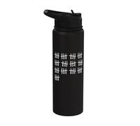 Marcas de conteo de cumpleaños 65 - Aniversario vintage 65 años Stainless Steel Insulated Water Bottle