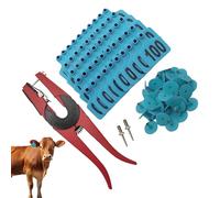 Marcas - Identificación animal para animales de granja - Número 001-100 Marcas Con Aplicador Para Asignación En Programas De Cría Para Ovejas Cabras