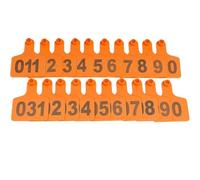 Marcas para ganado TPU, Etiqueta for oreja de ganado numerada 101-200, varios tamaños, paquete 100(Orange,4 * 5cm 201-300)
