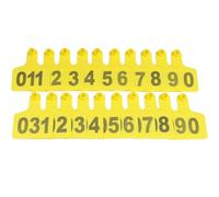 Marcas para ganado TPU, Etiqueta for oreja de ganado numerada 101-200, varios tamaños, paquete 100(Yellow,6 * 7.5cm201-300)