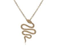 Collar En Forma De Serpiente De Marcasita En Plata De Ley Baño De Oro