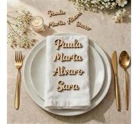 Marcasitios de Madera con Nombres Personalizados para Mesa de BodaTarjetas de Asiento Reutilizables para Bautizo Comunión Decoración Hogar y Regalos Letras Recuerdo Mínimo 5 Unidades Imán Opcional