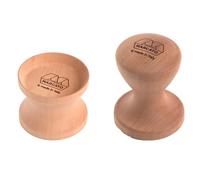 Marcato Kit Moldes para Corzetti, Sello para Pasta Fresca, Base de Corte + Forma de Espiral + Forma de Lirio, en Madera Maciza.