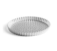 Marcato Molde con fondo móvil perforado, aluminio, 24 cm, cocción uniforme, fácil extracción