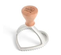 Marcato Molde para Ravioli y Galletas, Formas para Ravioli, Cortadores para Galletas, de Madera Maciza y Aluminio Fundido, Molde en Forma de Corazón de 80 mm.