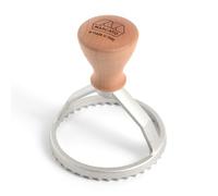 Marcato Molde para Ravioli y Galletas, Formas para Ravioli, Cortadores para Galletas, en Madera Maciza y Aluminio Fundido a Presión, Molde en forma de Círculo de 80 mm.